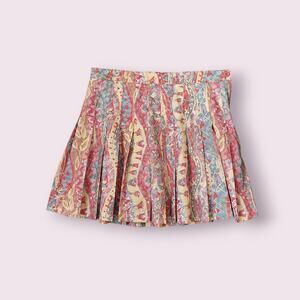 VTG Prince Preppy Sporty Pleated Tenniscore Skirt –Size 10 –Abstract Print –Mini